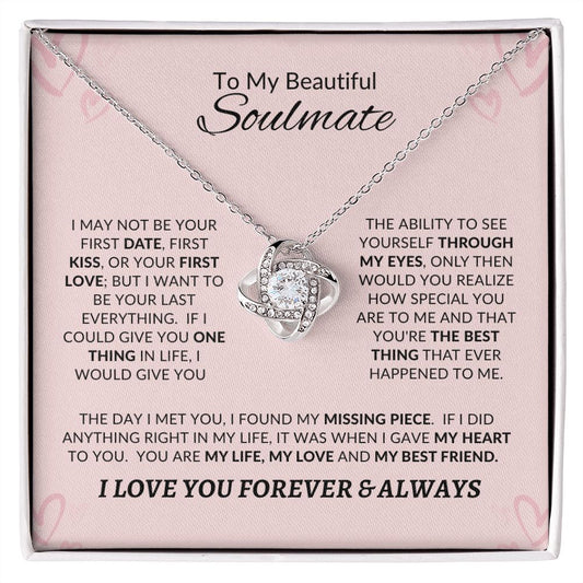 Love Knot Necklace | To My Beautiful Soulmate