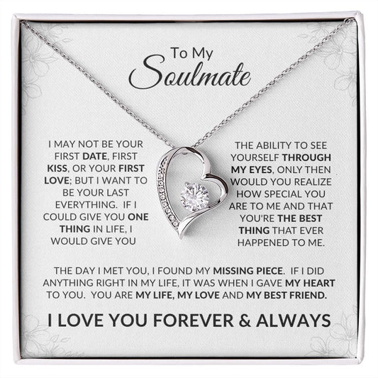 Forever Love Necklace To My Soulmate I Love You Forever