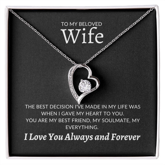 Forever Love Necklace | To My Beloved Wife Soulmate Love