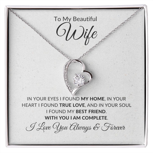 Forever Love Necklace | To My Wife Soulmate Love You Always