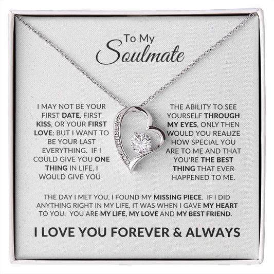 Forever Love Necklace To My Soulmate I Love You Forever