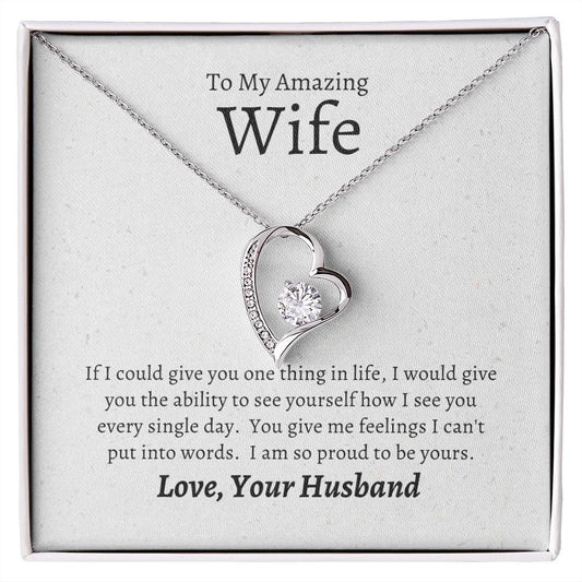 Forever Love Necklace | To My Amazing Wife Soulmate Love From Your Husband